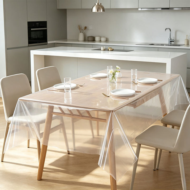 Best-selling soft, transparent, straight-edge tablecloth