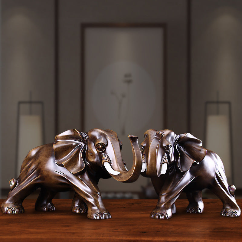 Elephant ornaments symbolize good luck.