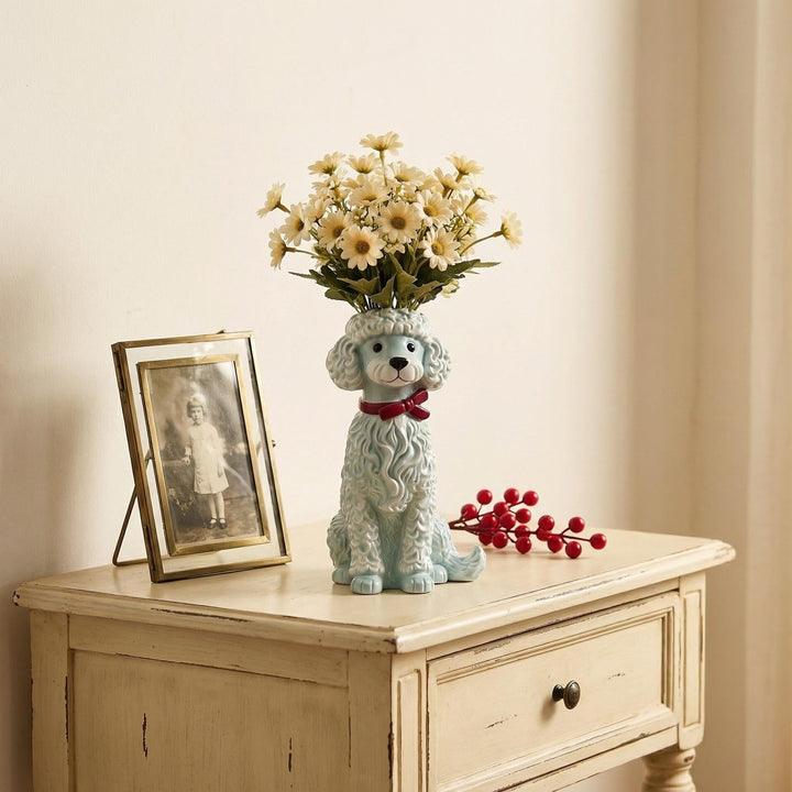 Playful Handmade Resin Cat and Dog Shaped Vases
