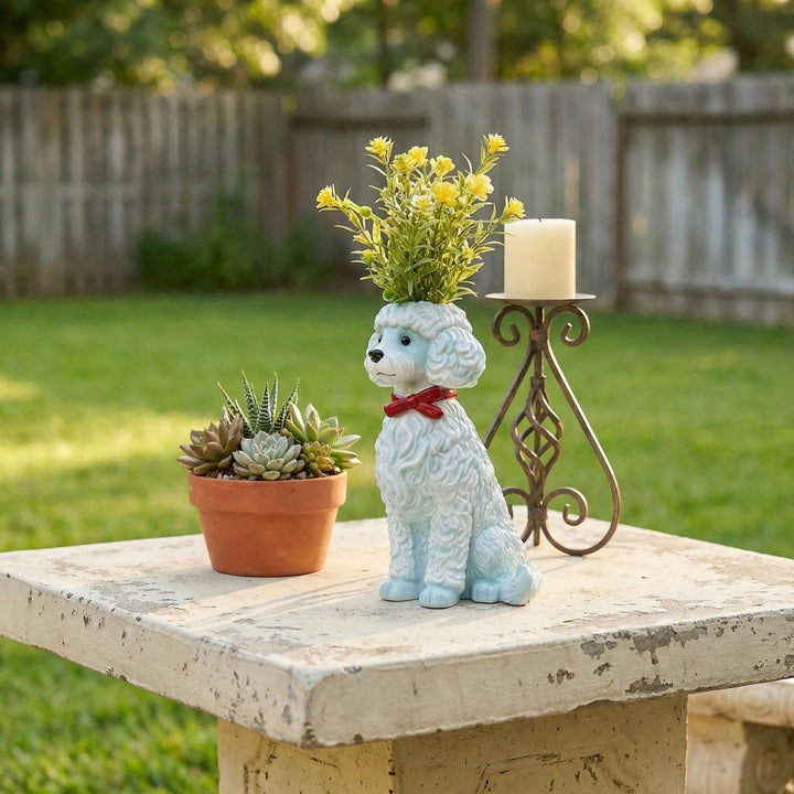 Playful Handmade Resin Cat and Dog Shaped Vases