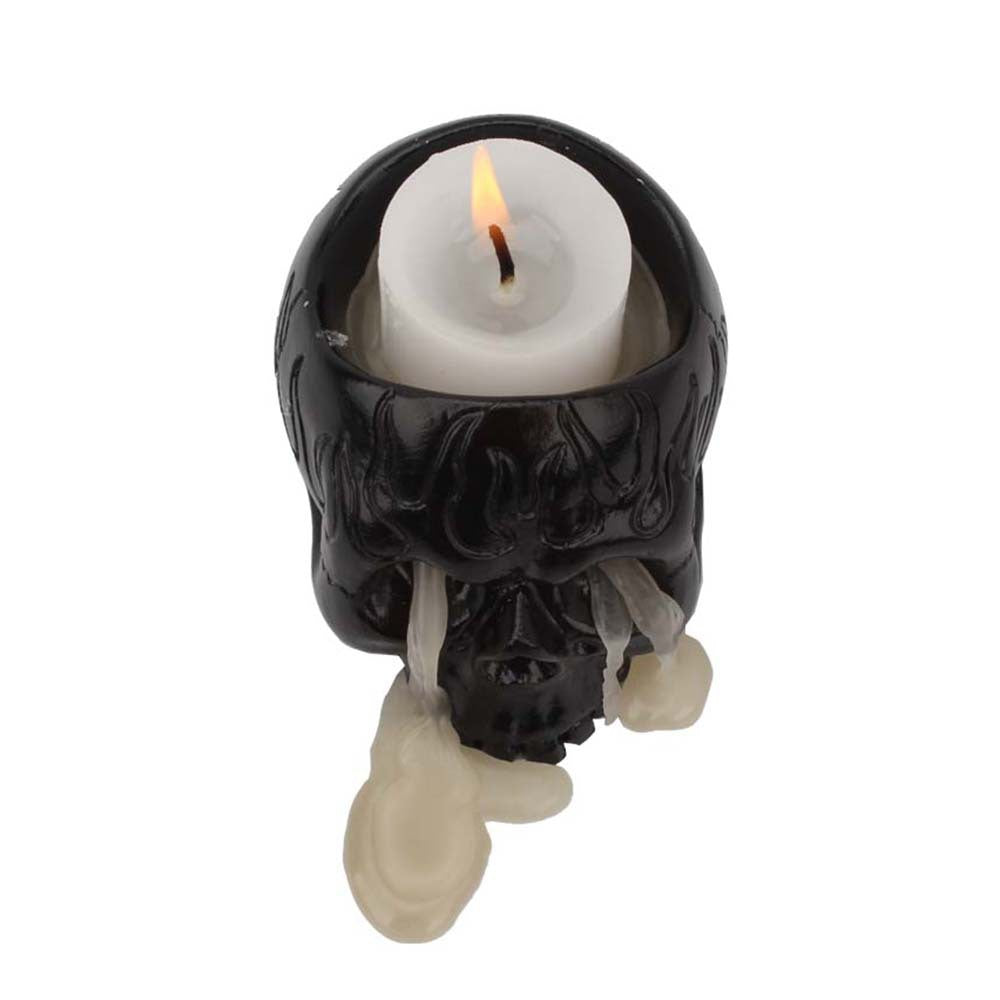 Small skull candlestick
