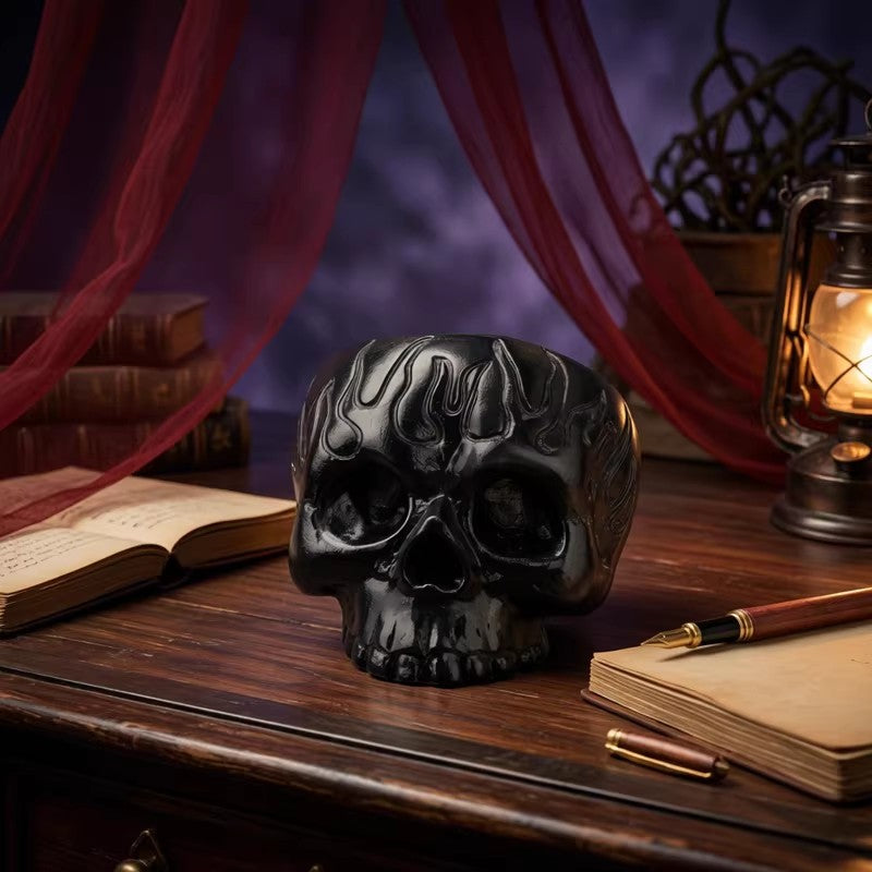 Small skull candlestick