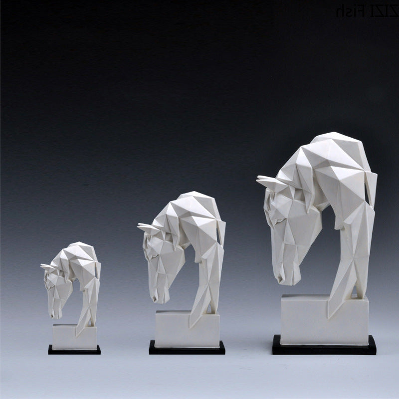 GeoStallion – Abstract Horse Head Sculpture