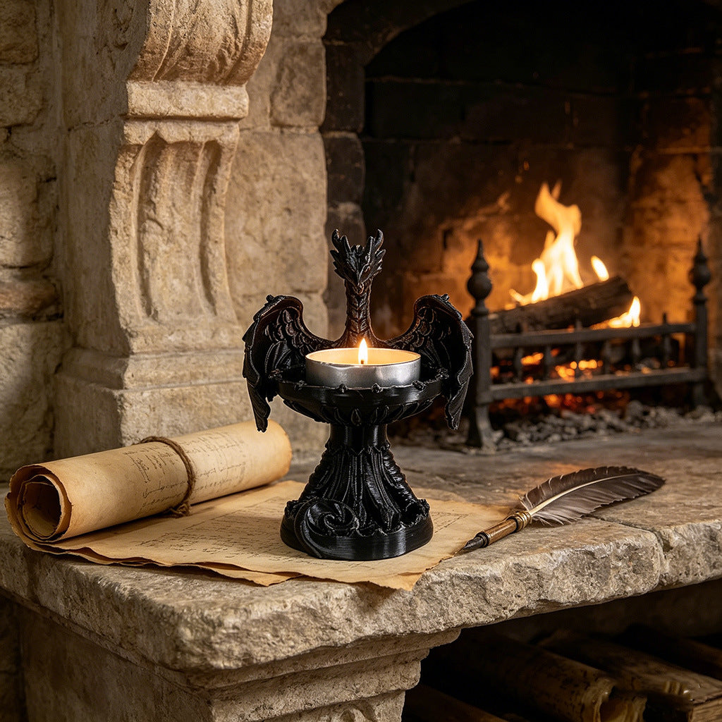 Gothic Dragon Jewelry Tray & Candle Holder