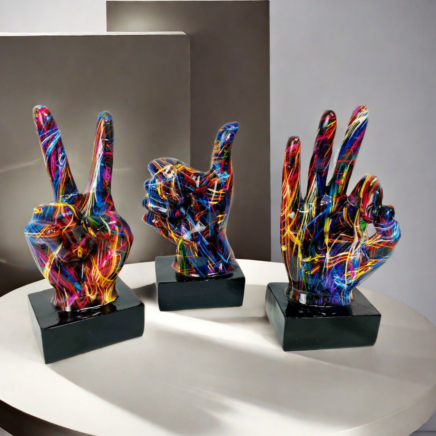 Modern Hand Gesture Sculpture