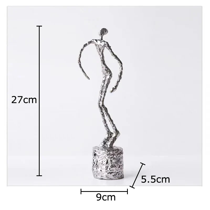 The Expression - Twisted Dancer Sculpture in Modern Metal