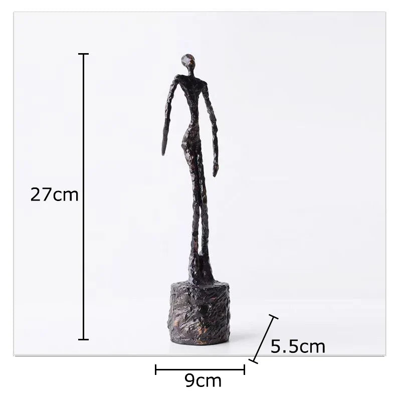 The Expression - Twisted Dancer Sculpture in Modern Metal