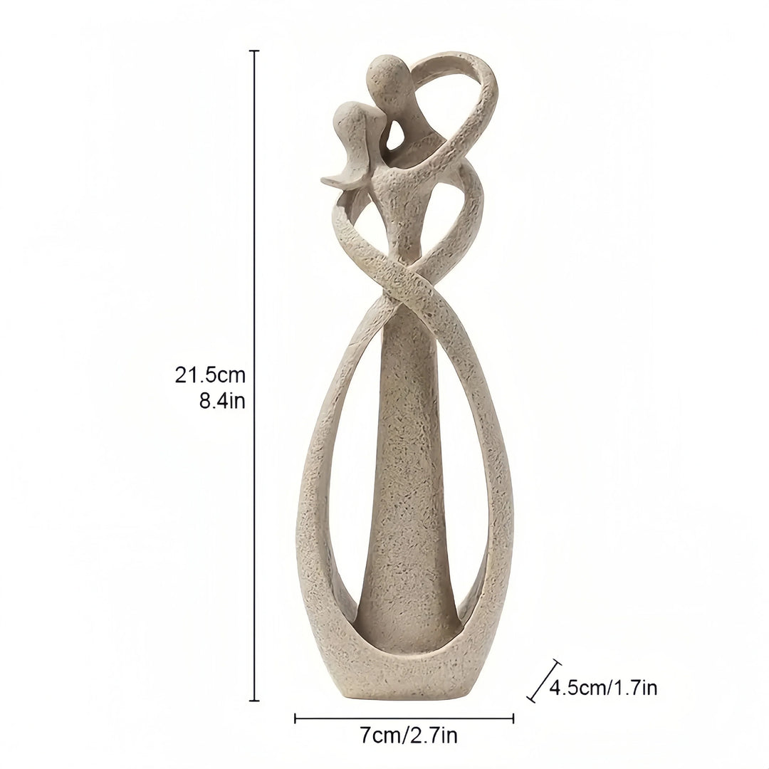 Eternal Embrace - Abstract Kissing Couple Sculpture