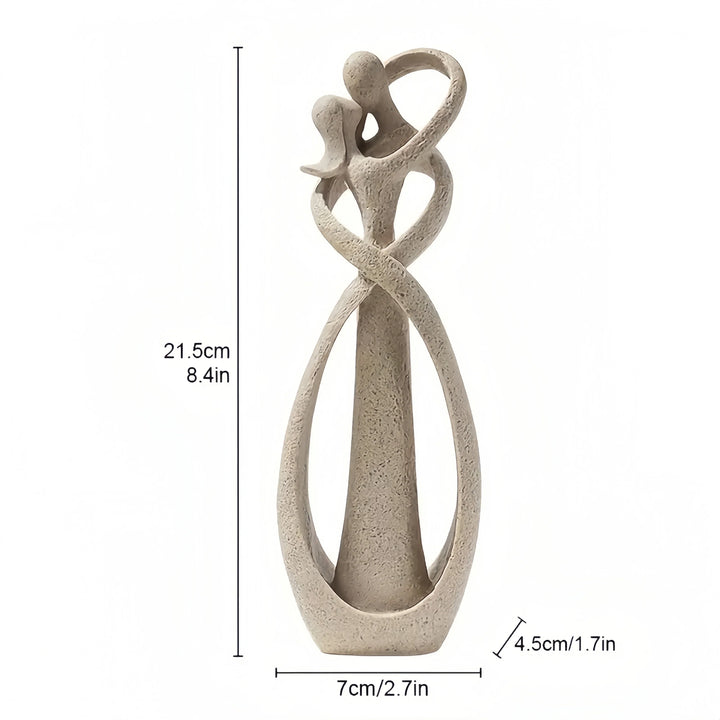 Eternal Embrace - Abstract Kissing Couple Sculpture