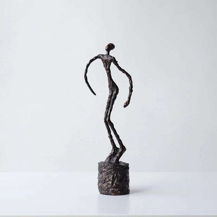 The Expression - Twisted Dancer Sculpture in Modern Metal