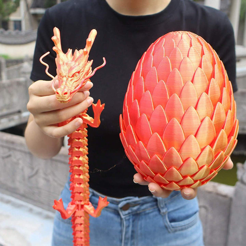 3D-Printed Dragon Scale Egg Decoration Set
