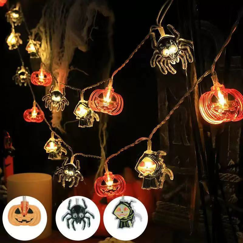 Halloween LED String Light Scene Setup