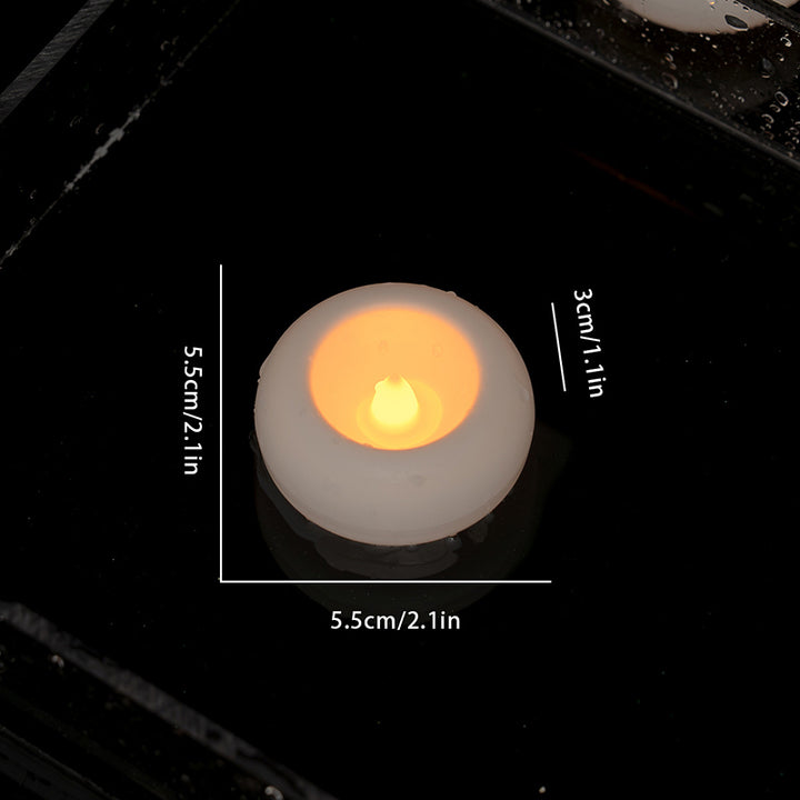 Sensor-activated LED floating candle light