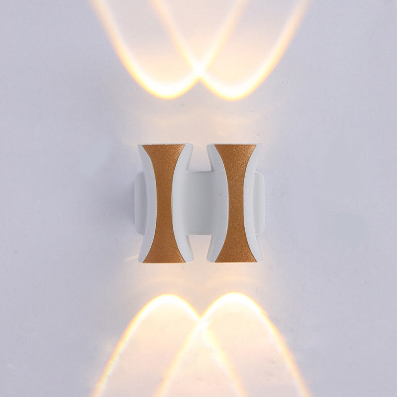 Outdoor LED wall light with a waterproof plastic housing