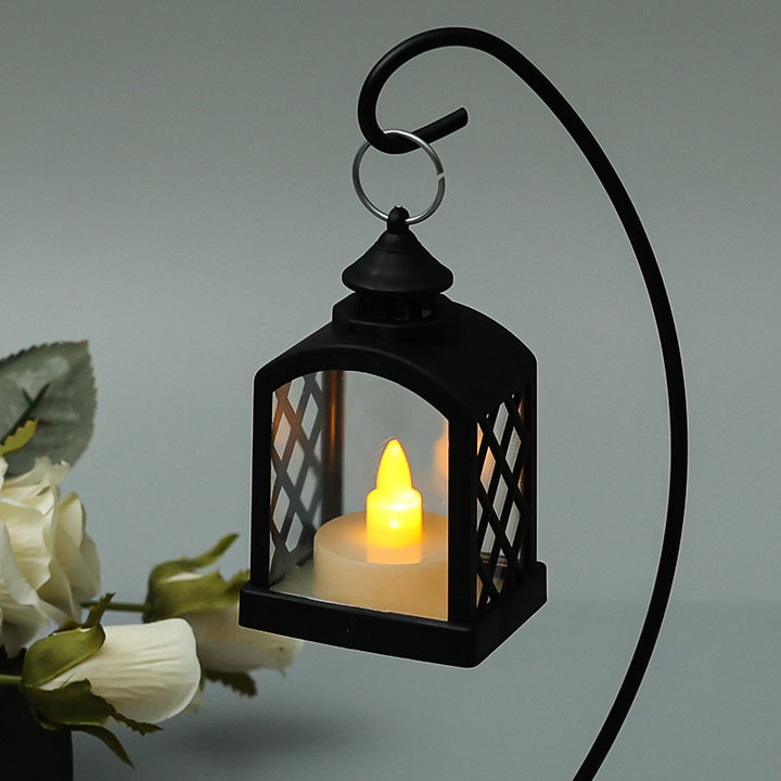 Vintage-style LED electronic candle lantern