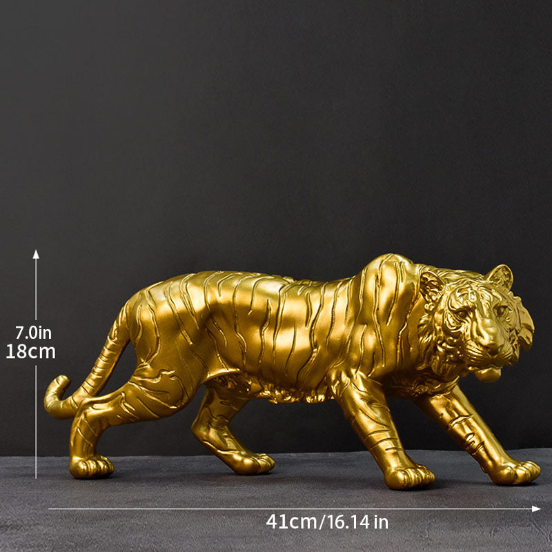 Majestic Golden Tiger Sculpture – Symbol of Power, Courage & Strength