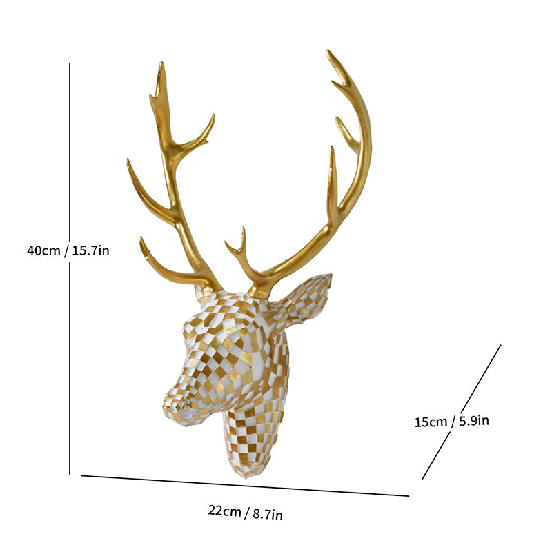 High-end resin mosaic deer head wall mount