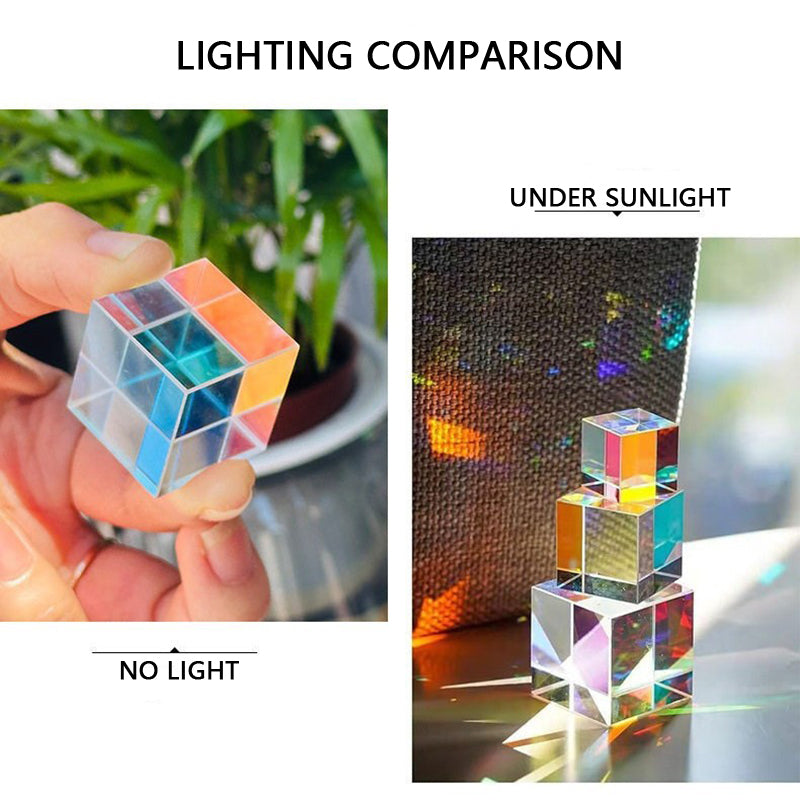 Crystal Cube Prism Light and Shadow Mirror