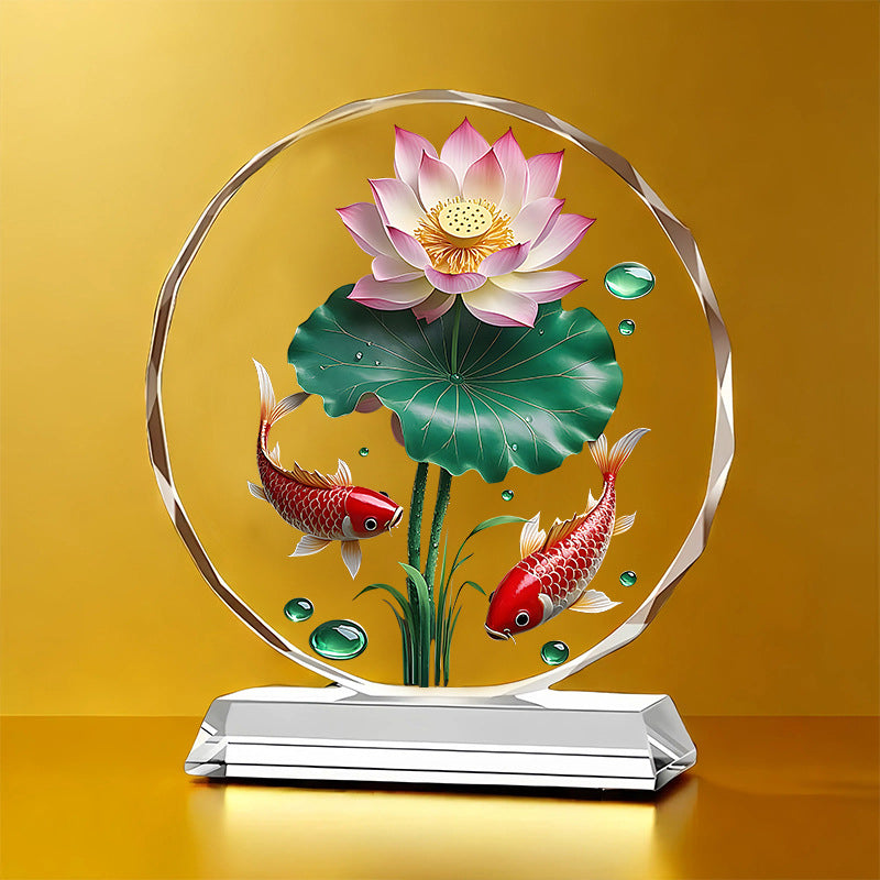 High-End Crystal Fish Desktop Ornament