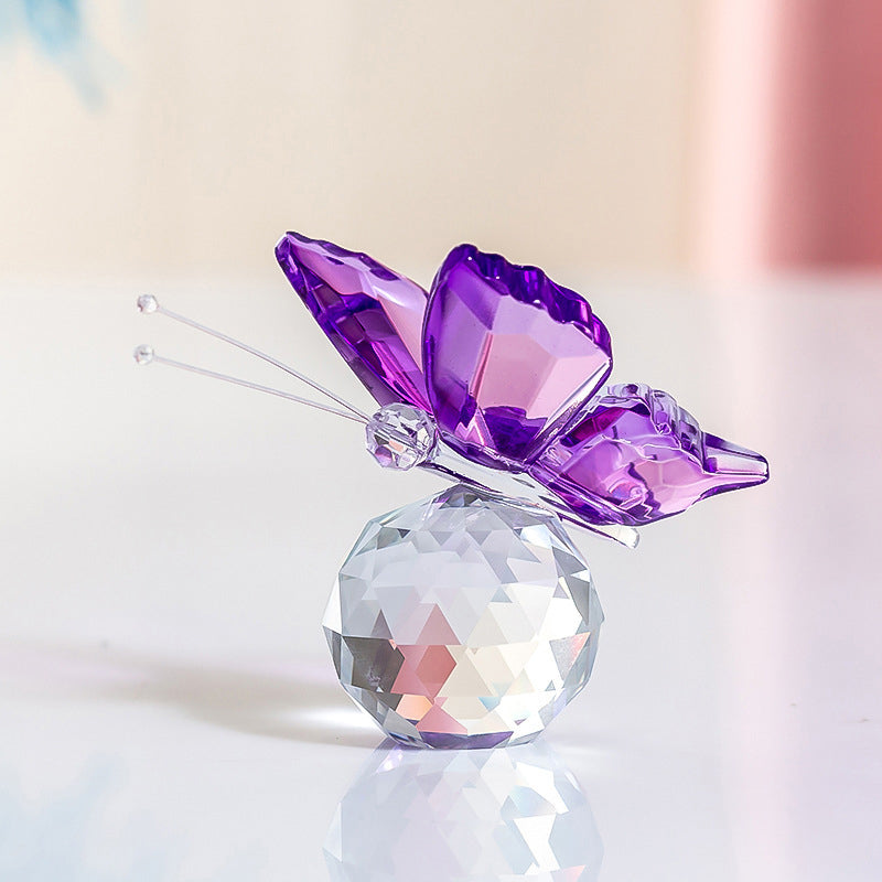 Small crystal butterfly ornament