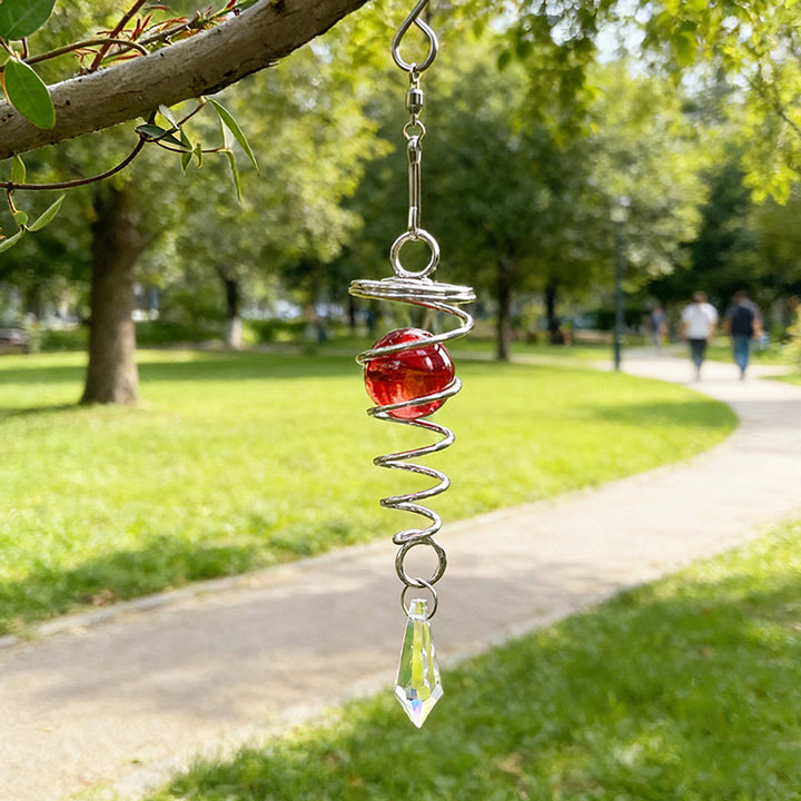 Stainless steel spiral wind chime spinner tail