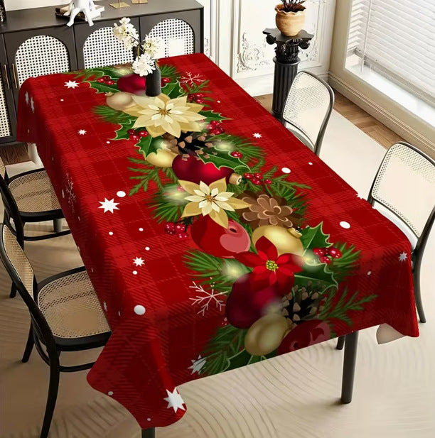 Christmas-themed table decorations