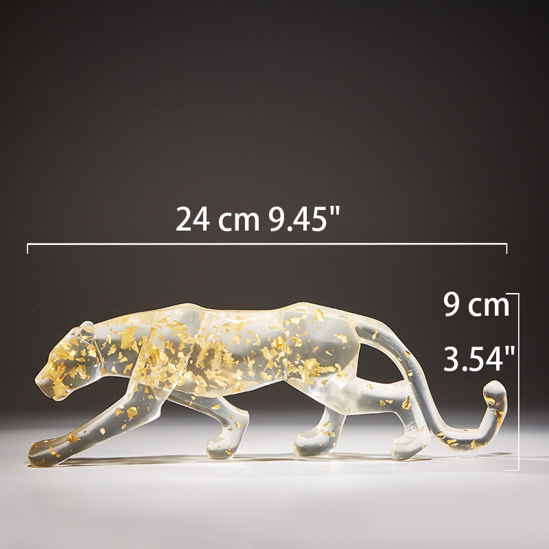 High-end resin cheetah ornament