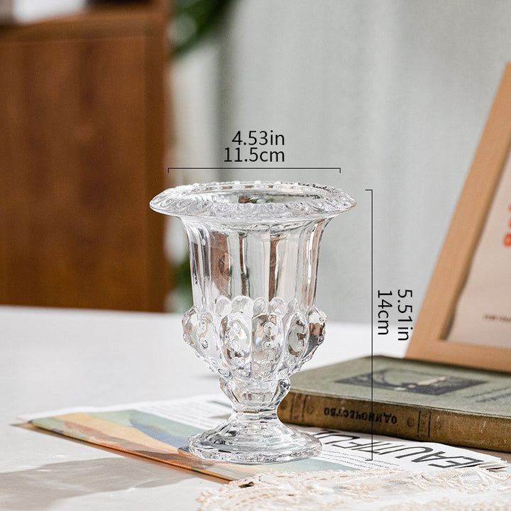 Roman-style pedestal vase for flower arranging