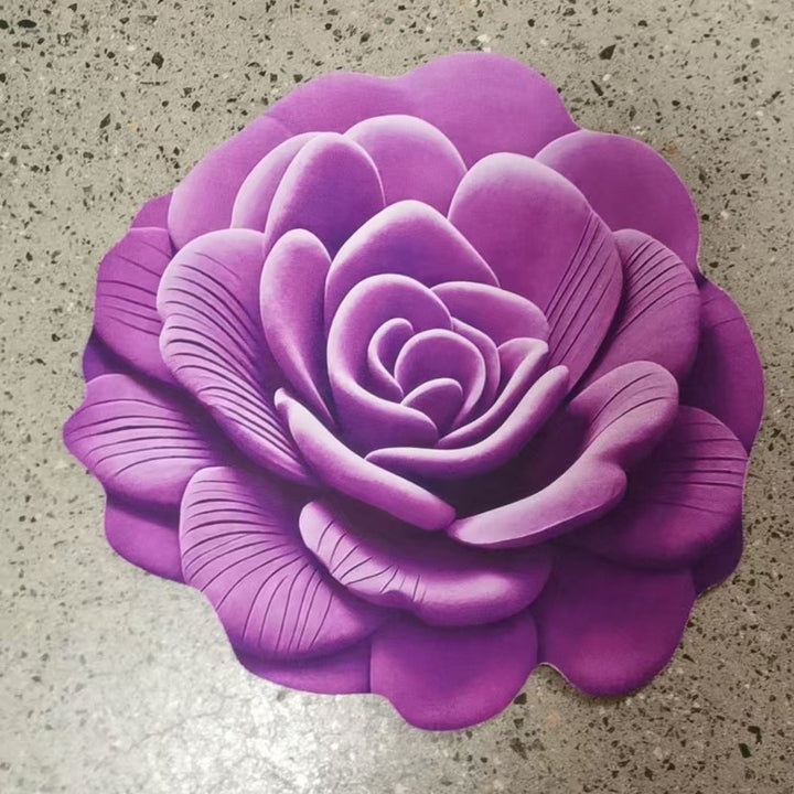 Stunning 3D Floral Pattern Floor Mat – Non-Slip &amp; Quick-Drying