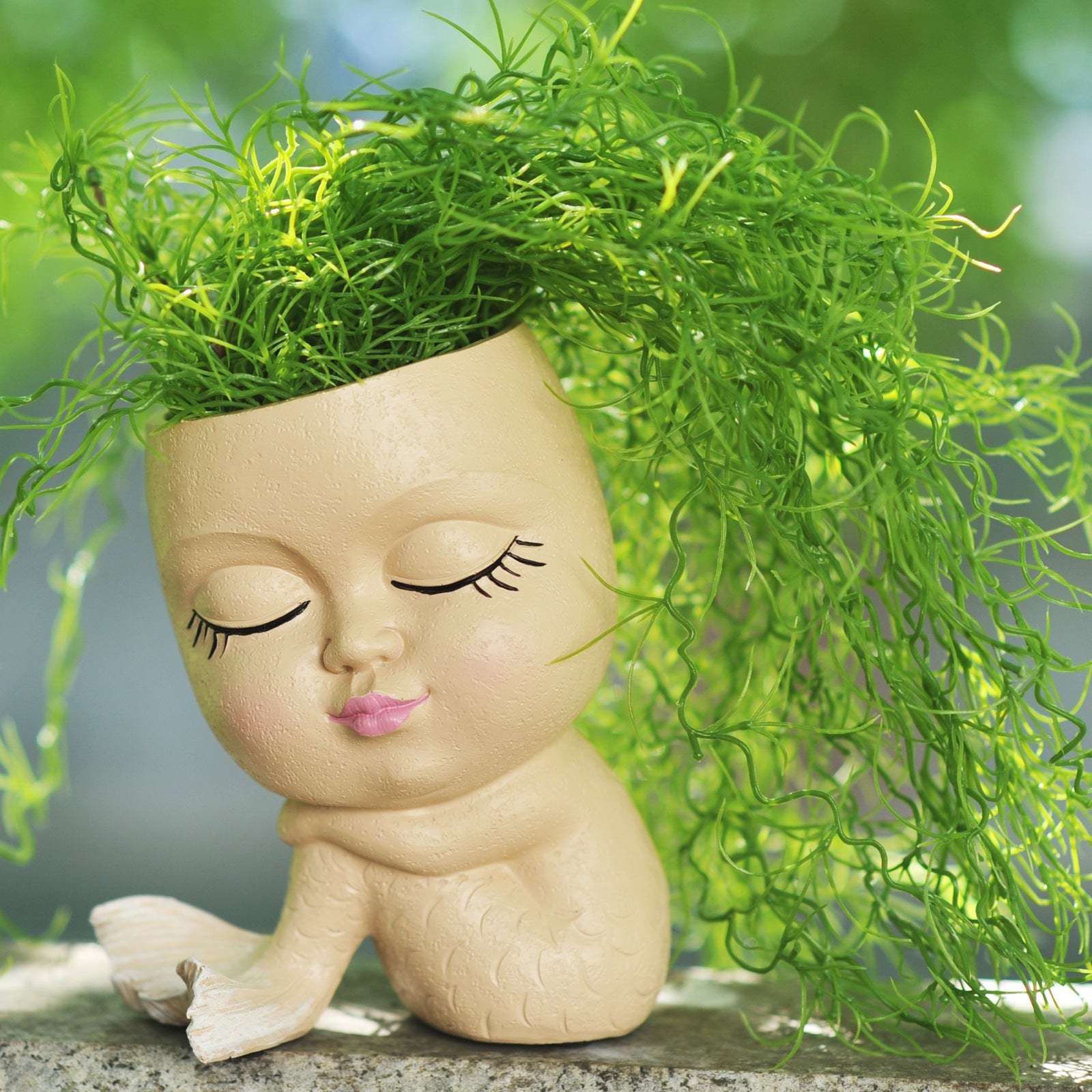 Cute Mermaid Flower Pot Ornament