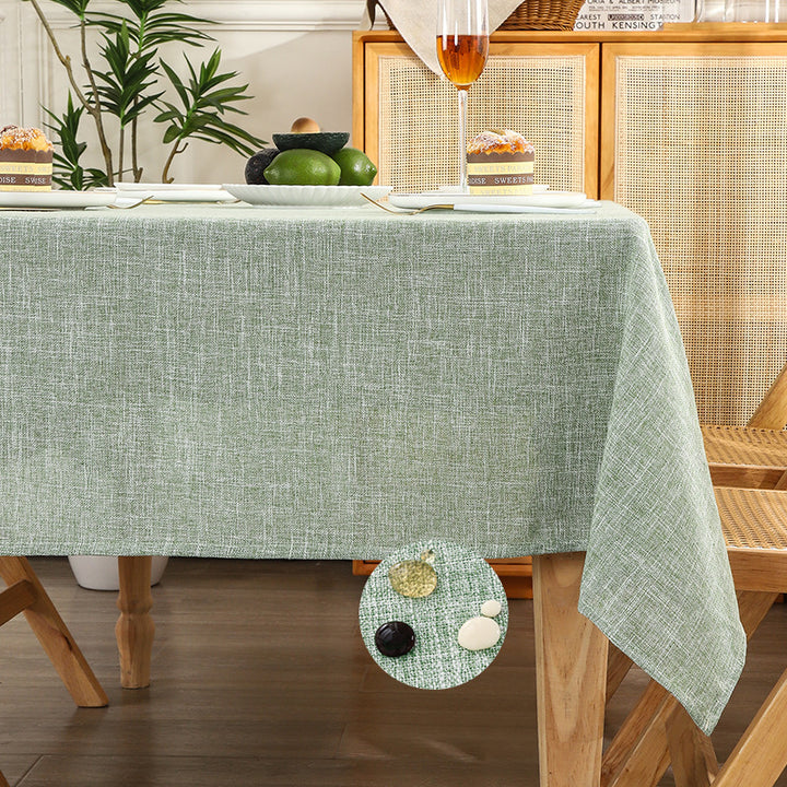 Elegant, waterproof, and dustproof solid-color tablecloth