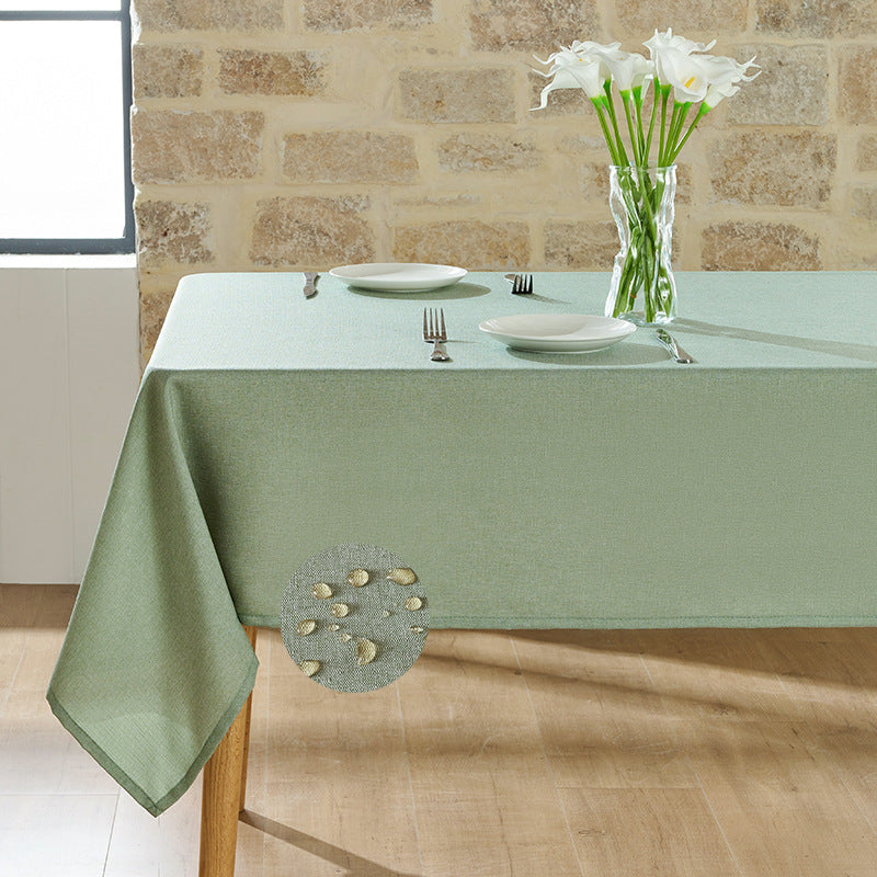 Solid-color tablecloth—wrinkle-resistant and durable