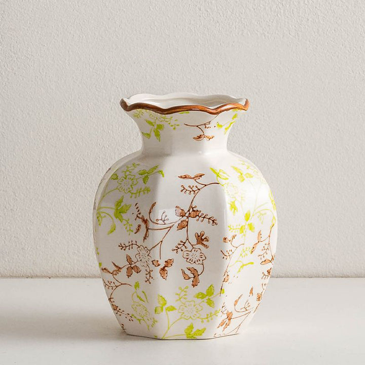 High-quality blue and white porcelain floral vase