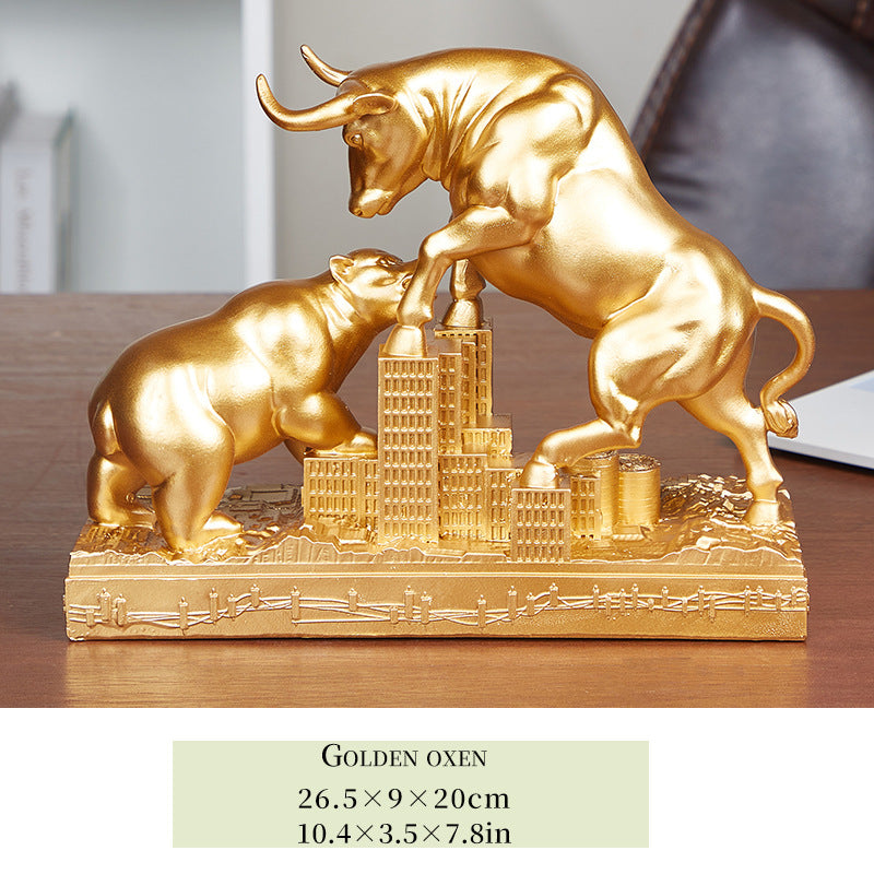 Best-Selling Resin Ornament: The Beauty of the Bull-Bear Battle