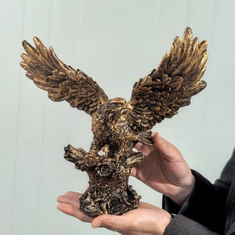 Resin Statue of a Soaring Eagle – Decorative Gift