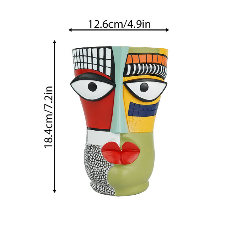 Artistic Face Planter Sculpture