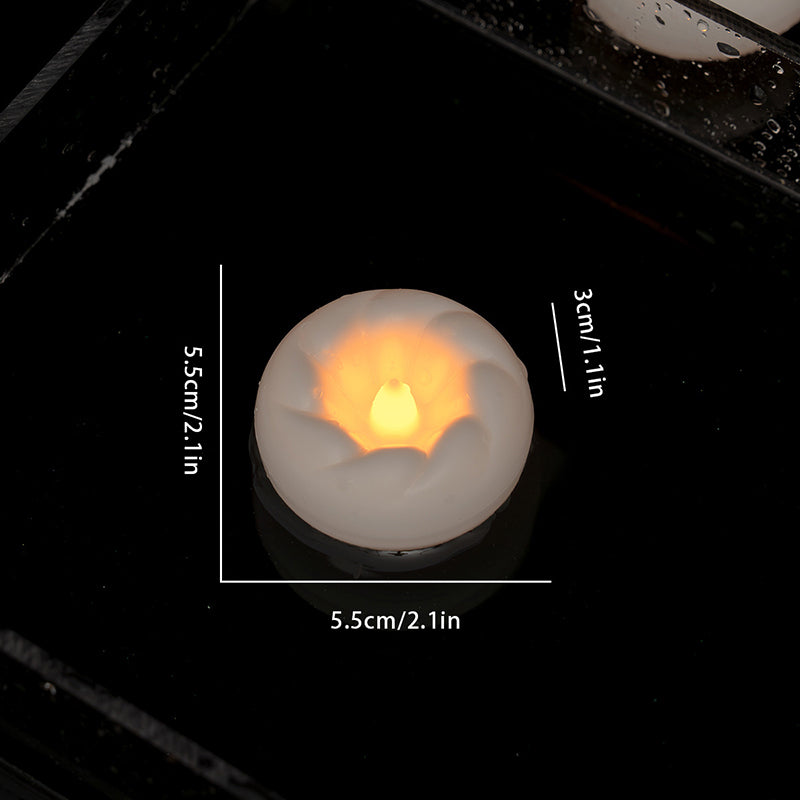 Sensor-activated LED floating candle light