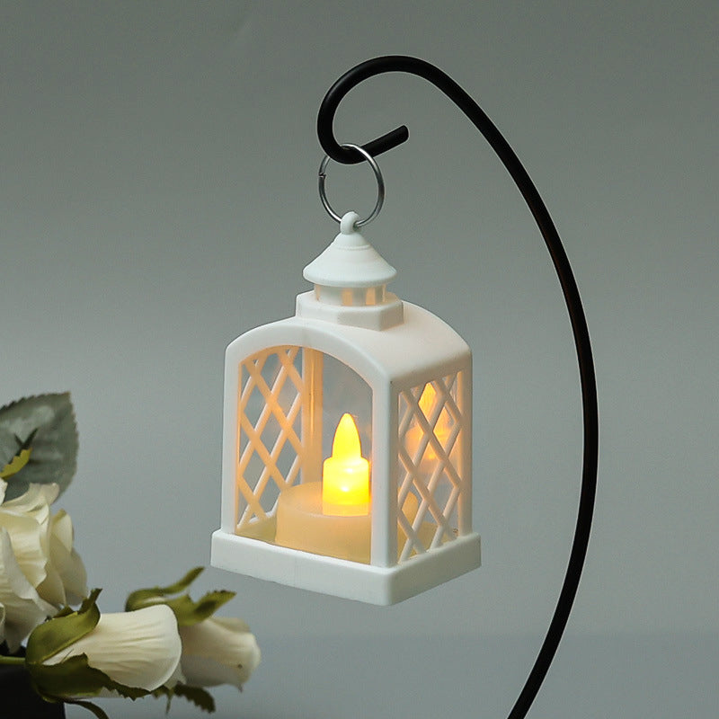 Vintage-style LED electronic candle lantern
