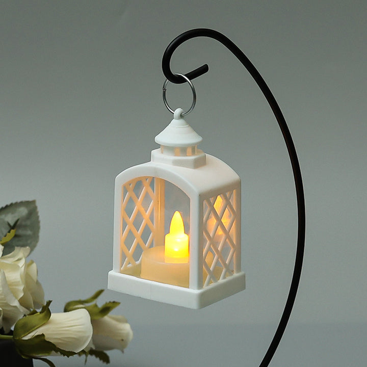 Vintage-style LED electronic candle lantern