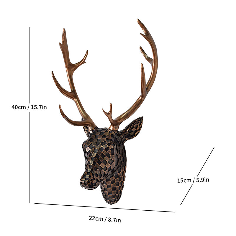 High-end resin mosaic deer head wall mount
