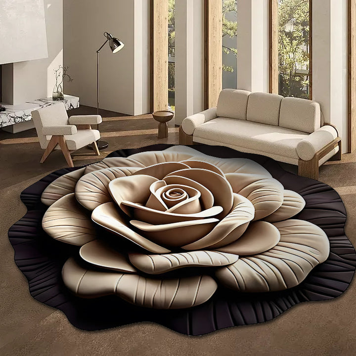 Exquisite 3D Floral Pattern Non-Slip Diatomaceous Earth Mat