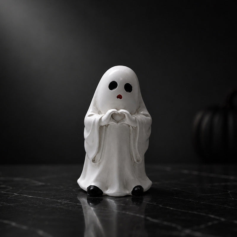 Fun Resin Ghost Hand-Gesture Ornament