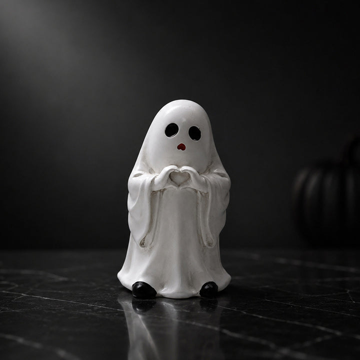 Fun Resin Ghost Hand-Gesture Ornament