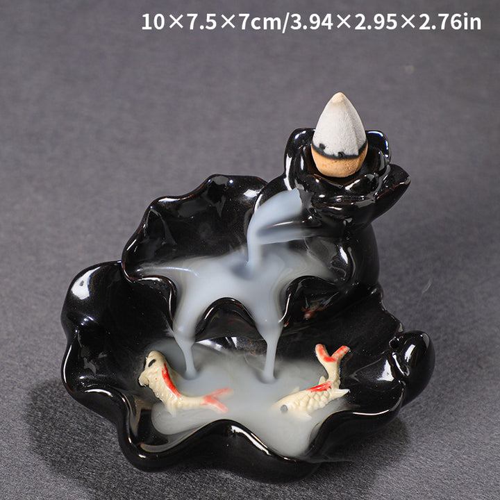 Ceramic Backflow Incense Burner Ornament