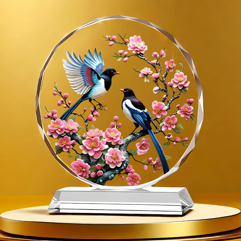 High-End Crystal Bird Ornament