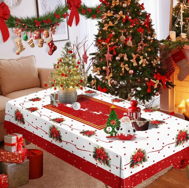 Popular Christmas-themed tablecloth decorations