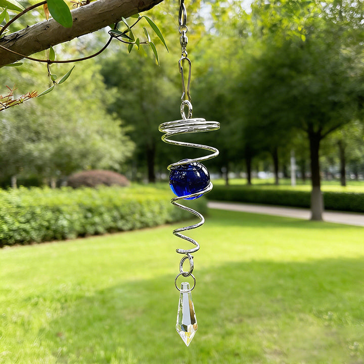 Stackable, rotatable teardrop-shaped wind chime ornament
