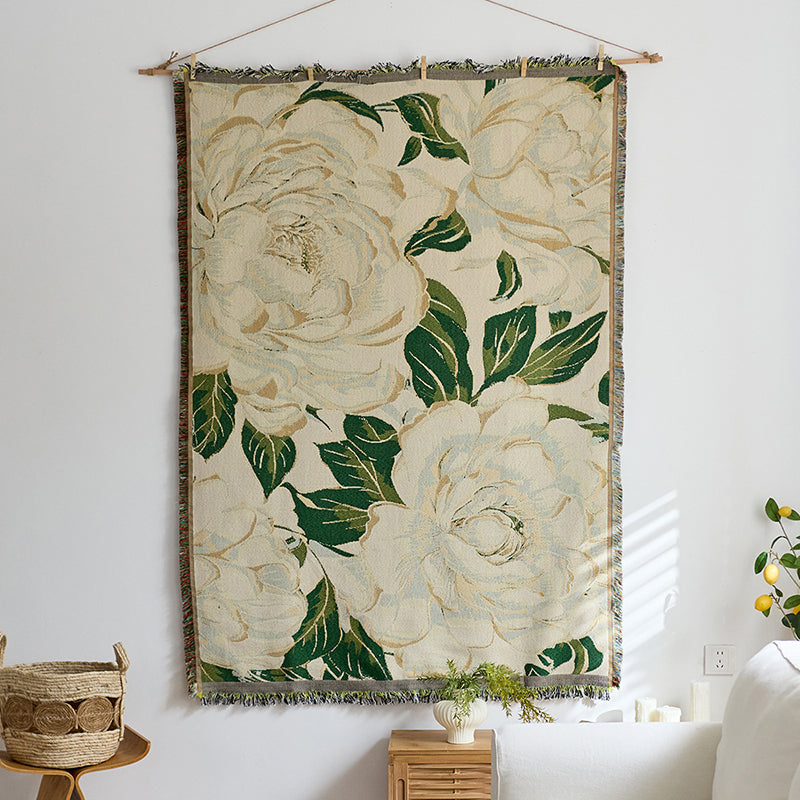 "Instagram-style" fabric wall hanging with cotton tassels
