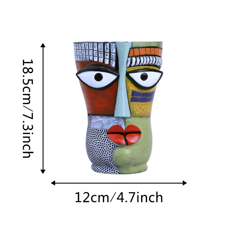 Artistic Face Planter Sculpture