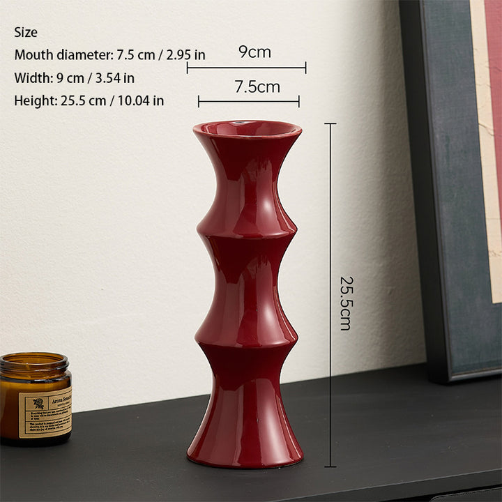 Stylish Bamboo-Style Ceramic Vase